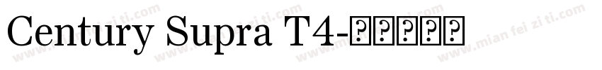 Century Supra T4字体转换